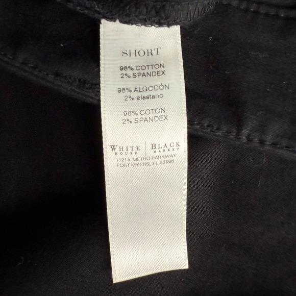 White House Black Market Bermuda Shorts Black Career Casual - Picture 10 of 11